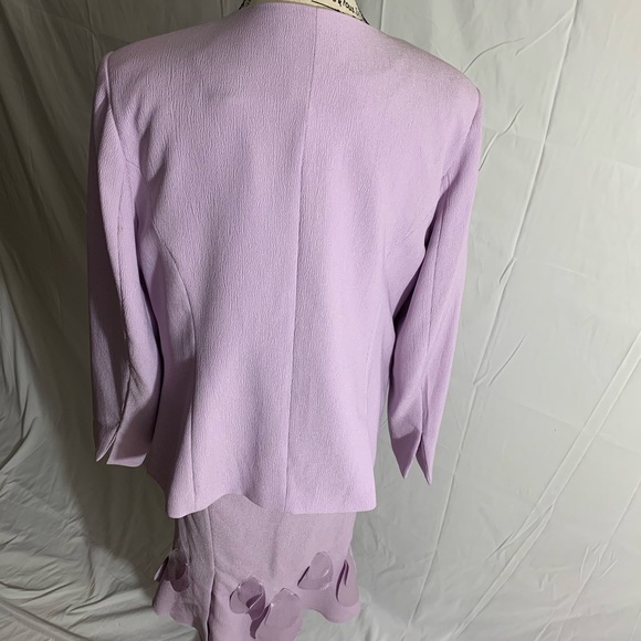 NWT- Midnight Velvet 3 piece lavender skirt, blouse & jacket suit. Sz:16 lined - Picture 2 of 12